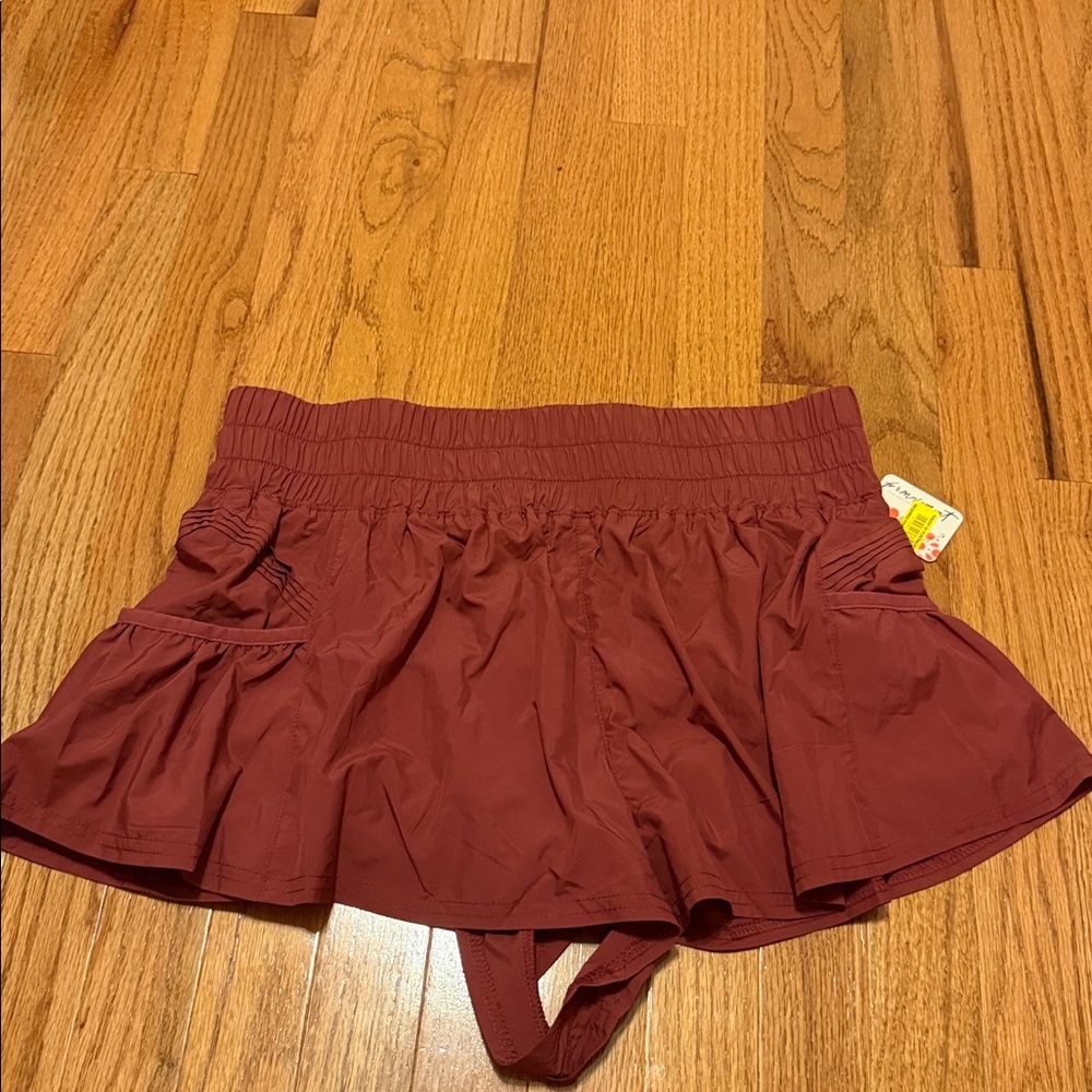 Free People Movement Get Your Flirt On Dark Red NWT